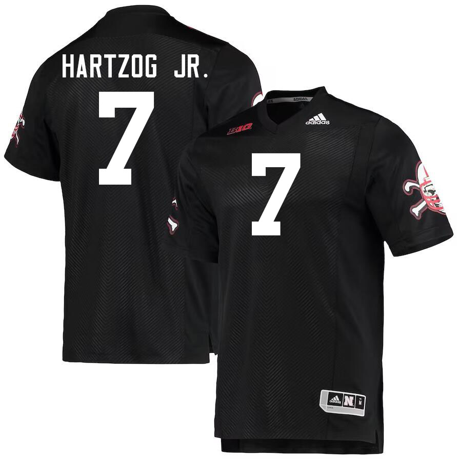 Nebraska Cornhuskers #7 Malcolm Hartzog Jr. College Football Jerseys Stitched-Black